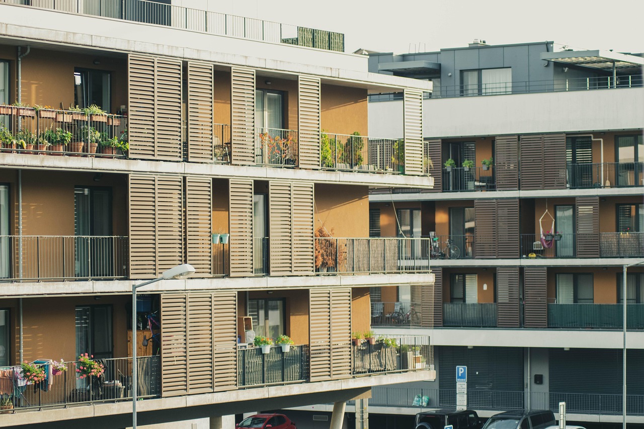 nowe osiedle mieszkaniowe Katowice – zdjęcie dronem